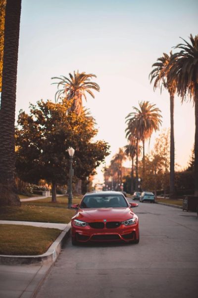 red bmw with paint portection